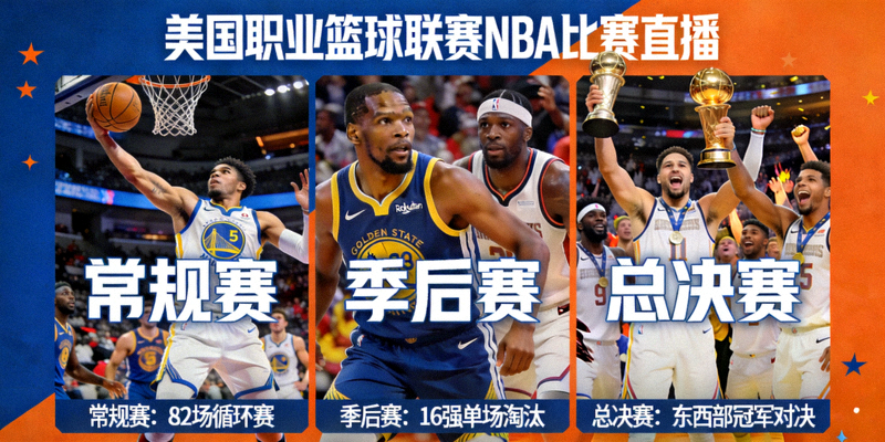 美国职业篮球联赛NBA比赛直播 - 包括常规赛、季后赛和总决赛